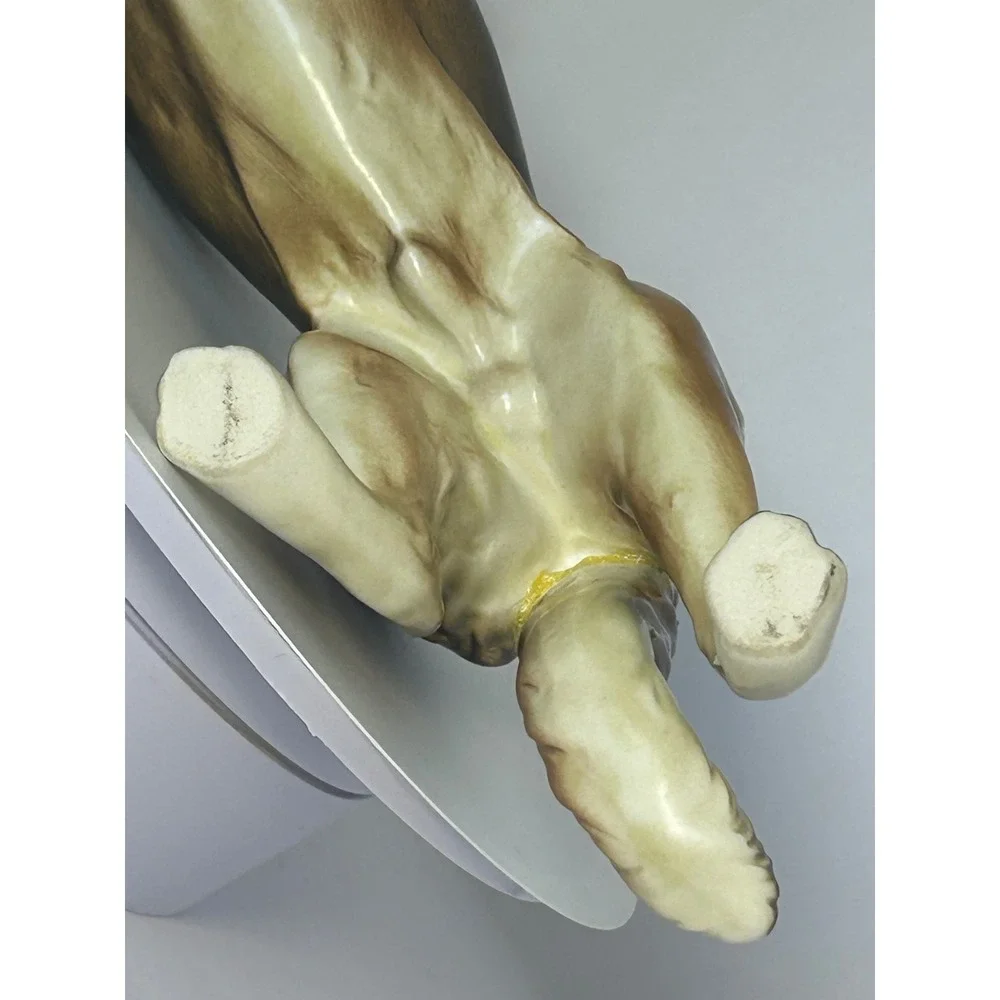 Vintage Ceramic German Shepherd Dog Figurine Made in Japan Hand Painted Repaired